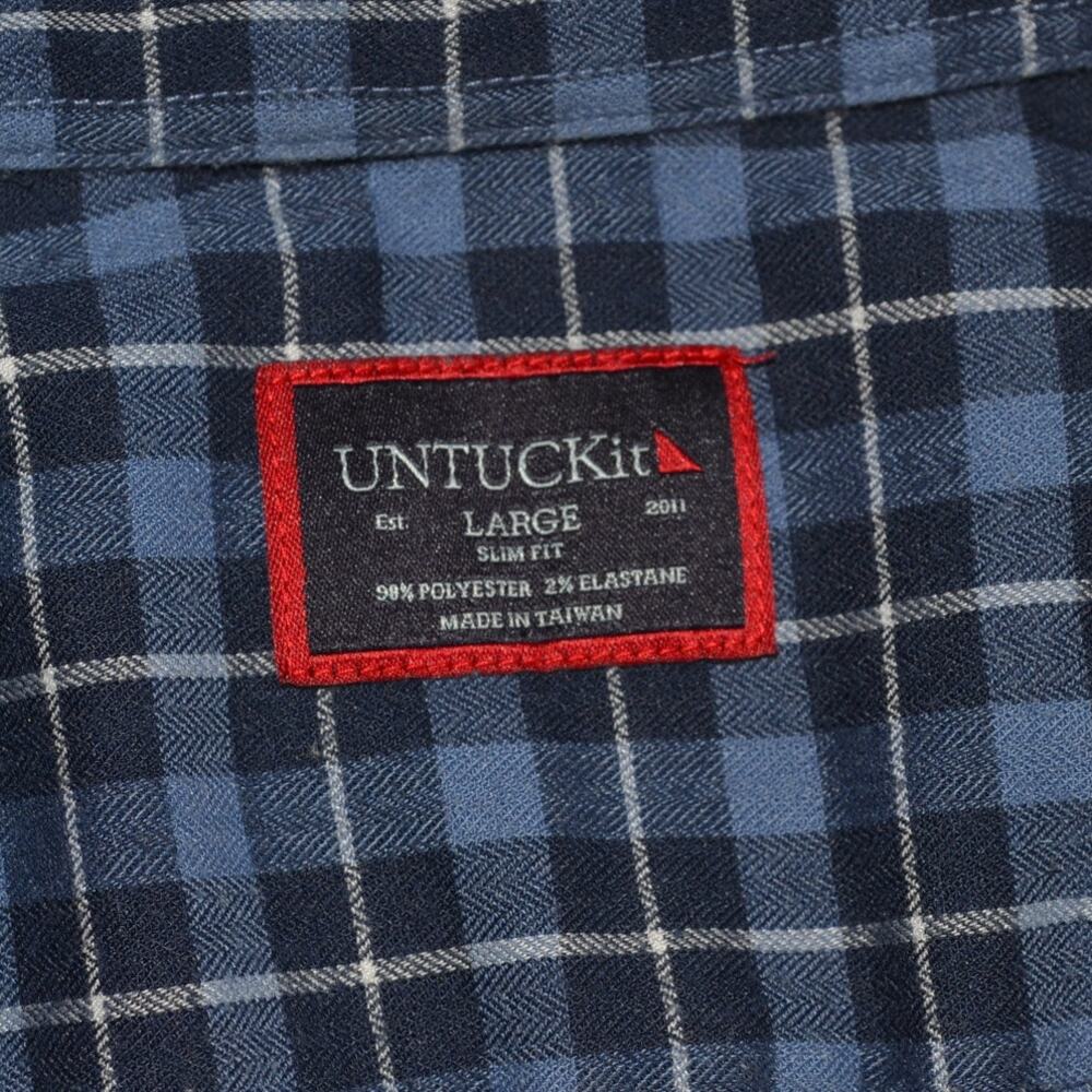 UNTUCKit Button Down Shirt Size L Slim Box Plaid - Picture 3 of 4